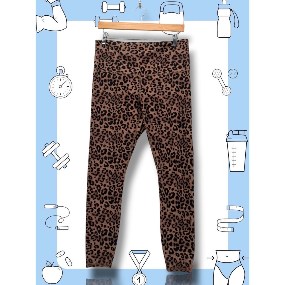 JoyLab Leopard Print High Waisted Activewear Leggings Large